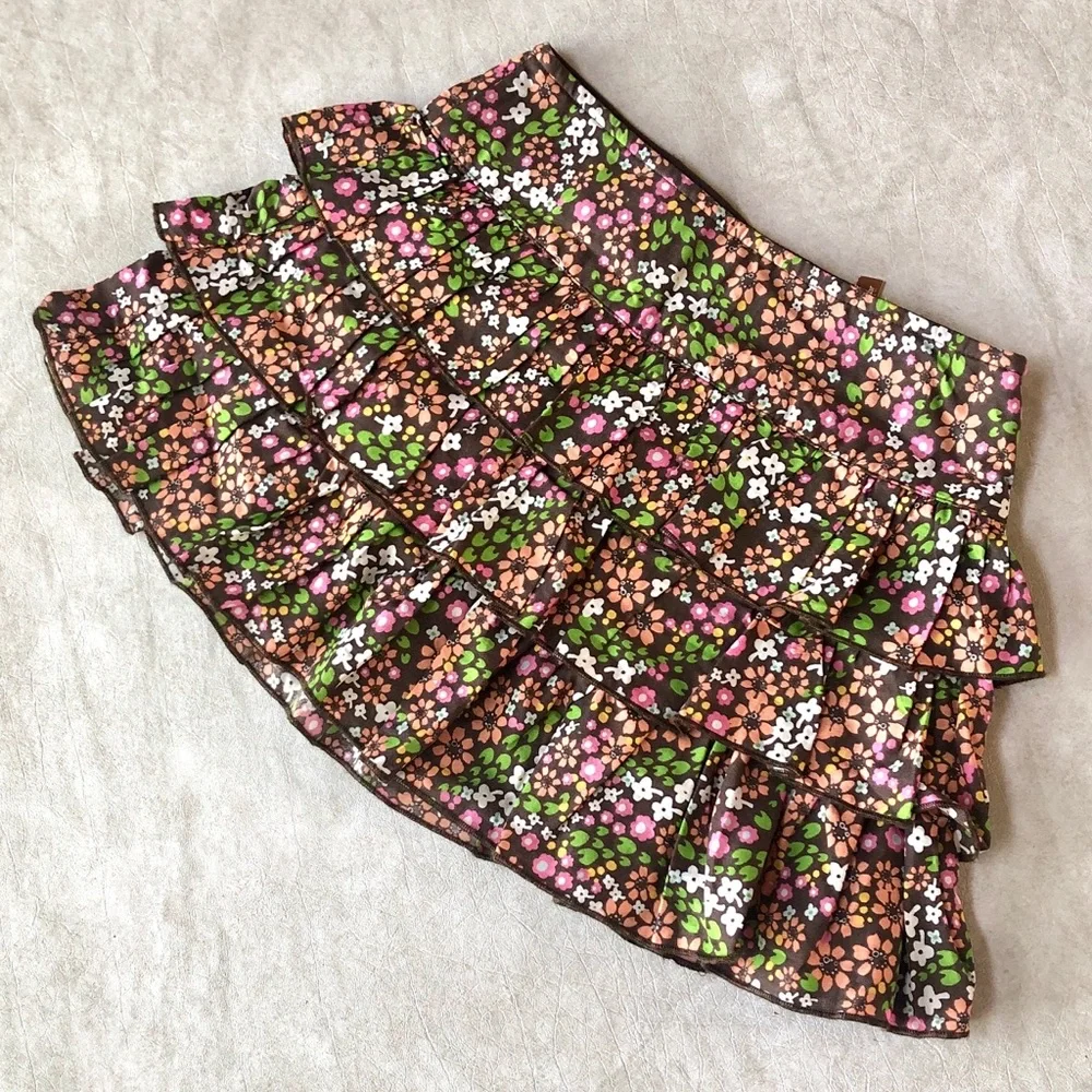 The Children's Place Girls 100% Cotton Floral Shorts Adjustable Waist Size 8